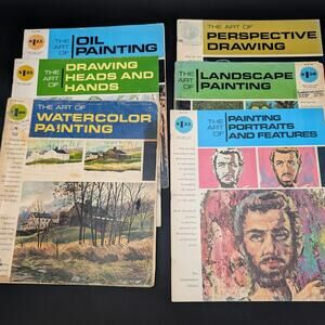 6 Vintage Grumbacher Library The Art Of Painting Drawing Set of 6 Softcover Lot